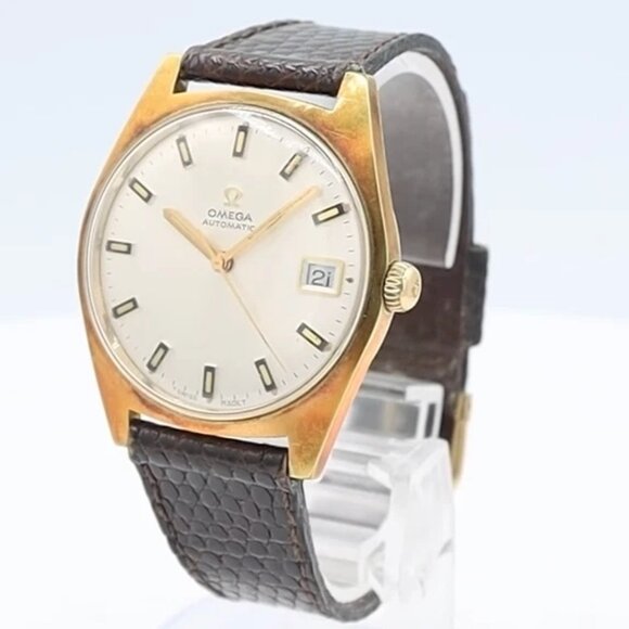Vintage Omega 166.041 Tonneau Sunburst Date Men's Automatic Wristwatch 563 - Picture 1 of 5